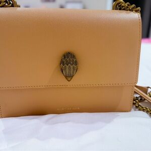 Kurt Geiger Tan Gold Crossbody Bag